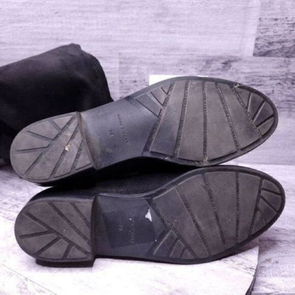 Marc Fisher Over the Knee Tall Faux Suede Flat Boot Black Women's sz 7 - Picture 11 of 13